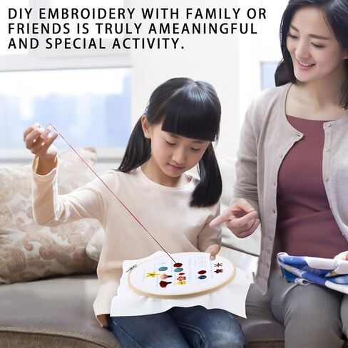مجموعة تمارين التطريز للمبتدئين من 3 مجموعات من التطريز لتعلم 30 غرزة مختلفة لخياطة اليد لعاشقي الأعمال الحرفية مع قماش مطرز مع تقنيات مهارات التطريز للبالغين والأطفال in Kuwait