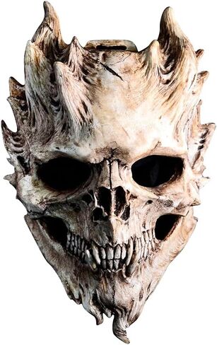 قناع الهالوين المخيف من WBTY، غطاء وجه هيكل عظمي للهالوين المخيف، غطاء وجه رعب من اللاتكس، غطاء رأس هيكل عظمي للهالوين لحفلات الهالوين الكرنفال in Kuwait