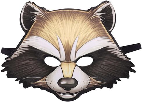 Abaodam قناع الراكون للهالوين نصف وجه قناع الحيوان كرنفال الراكون قناع تنكري للحفلات الراقصة والرقص والهالوين وحفلات التنكرية قناع الحيوان الدعامة in Kuwait