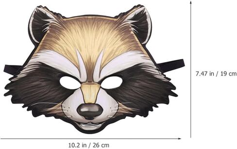 Abaodam قناع الراكون للهالوين نصف وجه قناع الحيوان كرنفال الراكون قناع تنكري للحفلات الراقصة والرقص والهالوين وحفلات التنكرية قناع الحيوان الدعامة in Kuwait