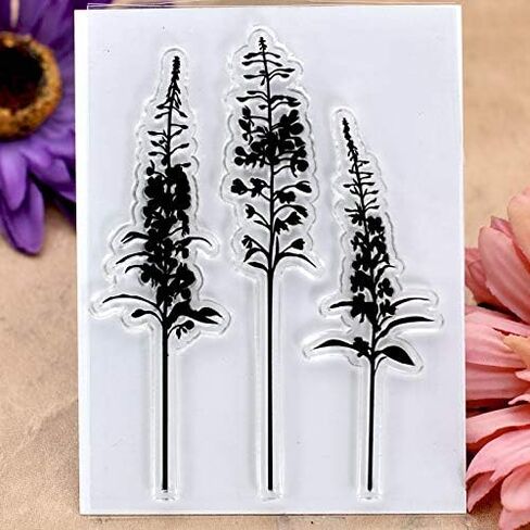 Kwan Crafts 4 Sheets Different Style Tree Flowers Clear Stamps for Card Making Decoration and DIY Scrapbooking in Saudi Arabia