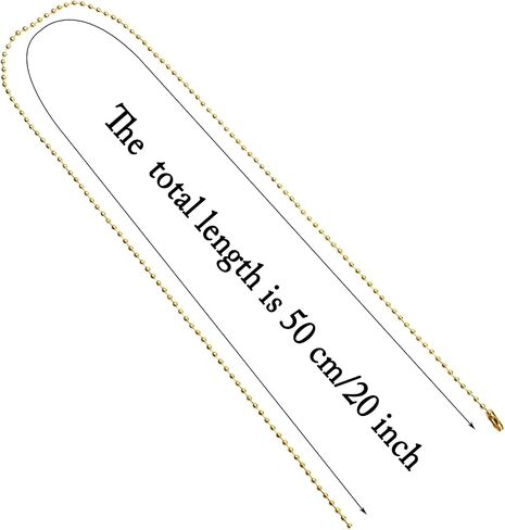 Shapenty 50CM/20Inch Metal Ball Bead Chains Necklace for DIY Craft Dog Tag Keychain Necklace Jewelry Finding Making Accessories, 10PCS (Silver) in Saudi Arabia