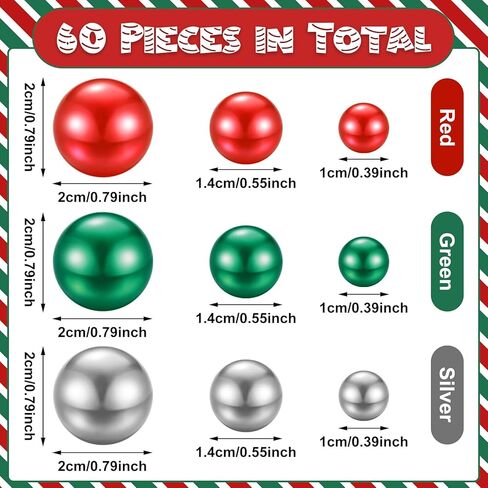 Lauwell 5127 Pcs Christmas Vase Fillers Set Include 60 Faux Pearls Vase Filler Beads Gems 52 Acrylic Candies Decor 12 Candy Cane 3 LED String Lights for Christmas Table Parties Birthday Home Decor in Kuwait