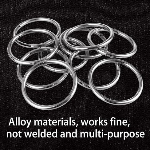120 PCS 1.5 inch Silver Metal O Rings Set, Heavy Duty Belt Steel Round O Rings, Multi-Purpose Hardware Webbing Metal Buckle for Bags Belts Dog Leashes Hanging Basket, DIY Napkin Rings (38mm) in Kuwait