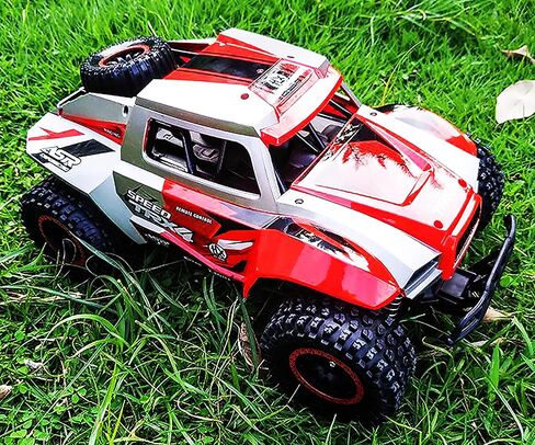 Chandler RC Car Rechargeable Battery USB Drifting Off Road Vehicle Remote Control with Dual Grip Remote-Control High-Power Engine for High Speed and Multi Types of Roads Red 608 in Saudi Arabia