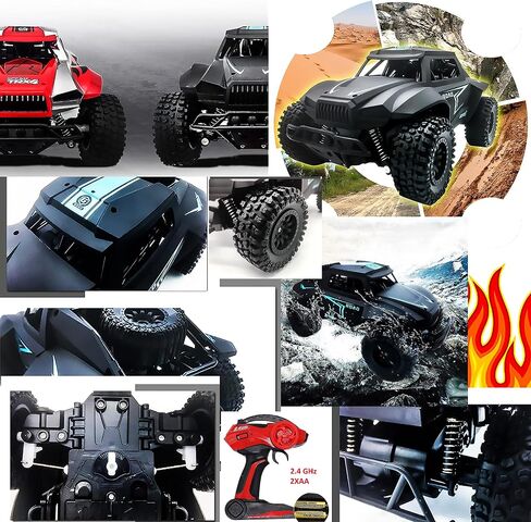 Chandler RC Car Rechargeable Battery USB Drifting Off Road Vehicle Remote Control with Dual Grip Remote-Control High-Power Engine for High Speed and Multi Types of Roads Red 608 in Saudi Arabia