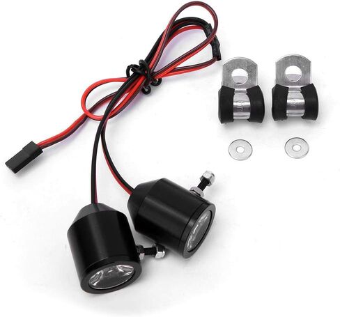 RC Car Headlight, 3W Spotlights Searchlights Replacement Part for RC Car Model (Black) in Saudi Arabia