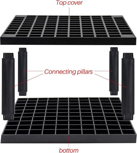 حامل فرشاة طلاء مكون من 96 حفرًا، 3 عبوات من البلاستيك لحمل أقلام الرصاص وأقلام التلوين in Kuwait