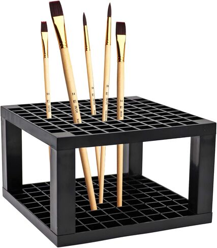 حامل فرشاة طلاء مكون من 96 حفرًا، 3 عبوات من البلاستيك لحمل أقلام الرصاص وأقلام التلوين in Kuwait