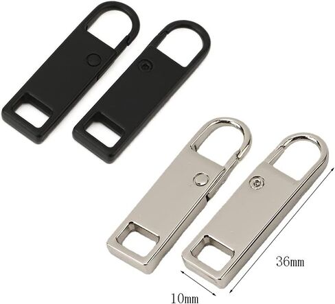 10 قطع سحاب تسحب علامة تبويب بديلة طقم إصلاح سحاب قابل للفصل وموسعات علامة تبويب مثبتة بسحاب لحقائب الأمتعة وحقائب الظهر (أسود) in Kuwait