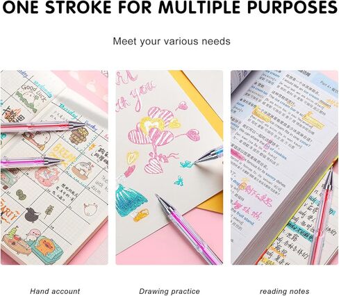 Gunsamg 241 Gel Pens for Adults Coloring Book,120 Colors Markers Colored Gel Pen Set with 120 Refills & 1 Coloring Book for Drawing, Doodling Crafting Journaling in Kuwait