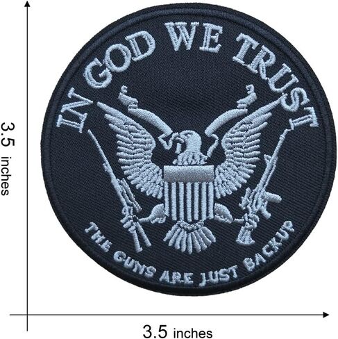 in GOD WE Trust Eagle with Guns Embroidered Iron On Patch in Saudi Arabia