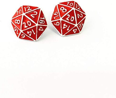 Roll for Initiative Game Dunge RPG TTRPG Polyhedral Dragons Master Stud Earrings D4-D20 Sides Die Dice Critical Tabletop Role Playing Game Stud Earrings Gifts for Girl Woman Men, Metal, alloy in Kuwait