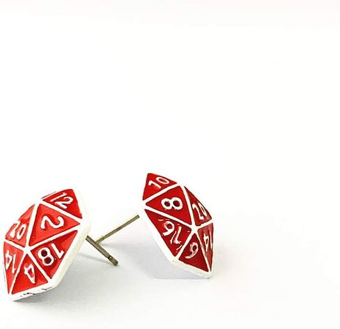 Roll for Initiative Game Dunge RPG TTRPG Polyhedral Dragons Master Stud Earrings D4-D20 Sides Die Dice Critical Tabletop Role Playing Game Stud Earrings Gifts for Girl Woman Men, Metal, alloy in Kuwait