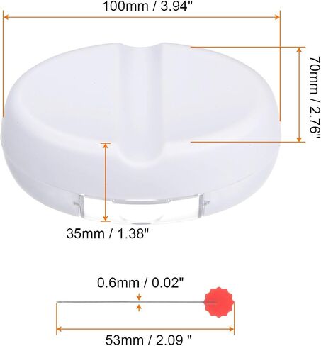 HARFINGTON Magnetic Pin Cushion with 100pcs Plum Flower Plastic Head Pins, Magnetic Pins Holder with Drawer, for Sewing Quilting Needles Pins Hair Bobby Pins, White in Saudi Arabia