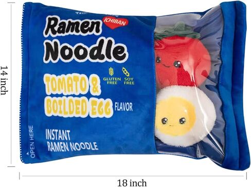 نينالايو وسادة قطيفة لطيفة على شكل كيس من السجق والفطر والرامن والنودلز من القطيفة، دمى محشوة منفوشة قابلة للازالة هدايا ابداعية للبنات والاطفال، وسادة ديكور لكرسي الكنبة in Kuwait