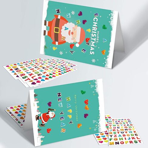 BENBO 40 Sheets Glitter Alphabet Heart Stickers, Self-Adhesive Glitter Heart Shaped Stickers Shiny Letter Stickers Colorful Valentine's Day Love Decorative Sticker for Scrapbooking in Kuwait