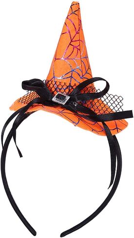 Elaine Room عقال قبعة هوب الفرقة أغطية الرأس ساحرة معالج Spiderweb لجميع القديسين عيد الميلاد حزب زي الفتيات الفتيان النساء in Kuwait