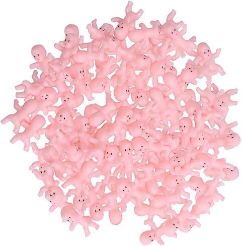 Mini Plastic Babies for Party Favor Decor Party Decorations Baby Shower Party Game Ice Cube Game (1" 60pcs, Dark) in Saudi Arabia
