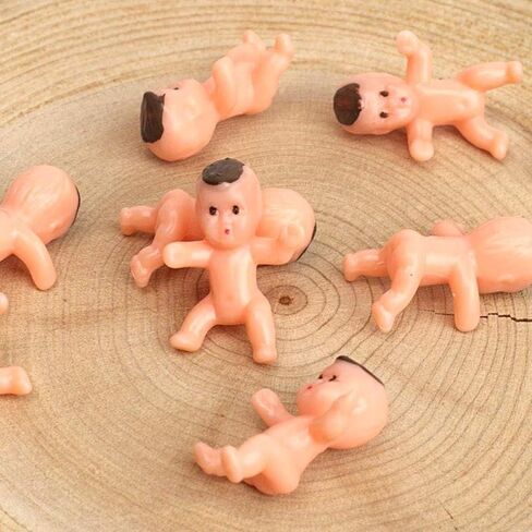 Mini Plastic Babies for Party Favor Decor Party Decorations Baby Shower Party Game Ice Cube Game (1" 60pcs, Dark) in Saudi Arabia