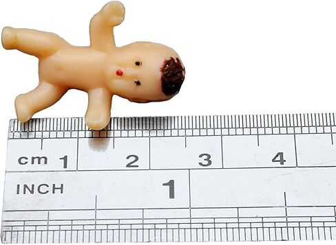 Mini Plastic Babies for Party Favor Decor Party Decorations Baby Shower Party Game Ice Cube Game (1" 60pcs, Dark) in Saudi Arabia