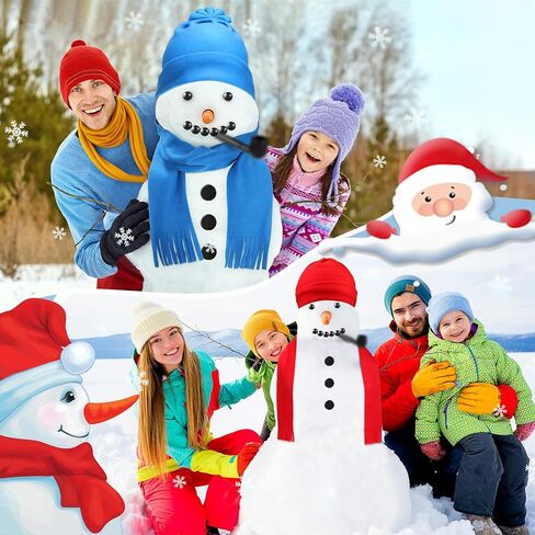 42 قطعة مجموعة صنع تزيين رجل الثلج عيد الميلاد مجموعة فستان رجل الثلج عطلة الشتاء في الهواء الطلق ألعاب أطفال زينة عيد الميلاد (نمط أنيق) in Kuwait