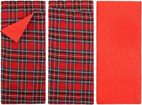 4 Pieces Christmas Elf Sleeping Bags Red Plaid Elf Doll Sleeping Bag for Elf Doll Christmas Decorations Elf Doll Accessory (Doll is Not Included) in Saudi Arabia
