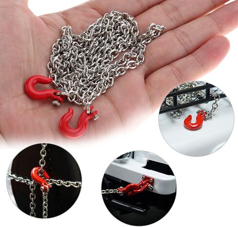 خطاف سحب على شكل حرف U من Luqeeg، سلسلة خطاف سحب RC لسيارات Rc بمقياس 1/10، أجزاء تجميع معدنية لسلسلة مقطورة لسيارة زاحفة التسلق Rc in Kuwait