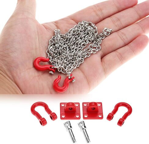 خطاف سحب على شكل حرف U من Luqeeg، سلسلة خطاف سحب RC لسيارات Rc بمقياس 1/10، أجزاء تجميع معدنية لسلسلة مقطورة لسيارة زاحفة التسلق Rc in Kuwait