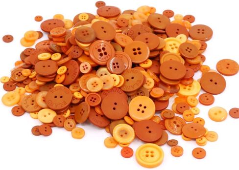 Rustark 650Pcs Resin Buttons Favorite Findings Basic Buttons 2 and 4 Holes Craft Buttons for Arts, DIY Crafts, Decoration, Sewing - Sizes Range from 0.28 to 1.18 Inch (Pink) in Saudi Arabia