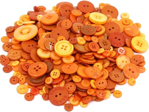 Rustark 650Pcs Resin Buttons Favorite Findings Basic Buttons 2 and 4 Holes Craft Buttons for Arts, DIY Crafts, Decoration, Sewing - Sizes Range from 0.28 to 1.18 Inch (Pink) in Saudi Arabia