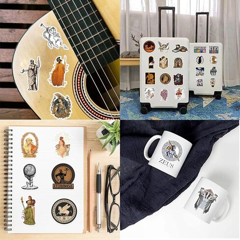 50 قطعة من ملصقات الاسطورة اليونانية من الفينيل المقاوم للماء لزجاجة المياه واللابتوب والنوت بوك والجوال ولوح التزلج والامتعة للاطفال والمراهقين والبنات والبالغين in Kuwait