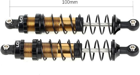LCX Racing 1/10th RC Crawler Car 2PCS 100mm Metal Suspension Shock Absorber Damper for Traxxas TRX4 TRX6 Axial SCX10 SCX10 II SCX10 III Redcat Gen8 HPI in Saudi Arabia