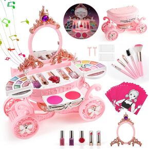 Winjess Kids Makeup Toy for Girls Princess Play Makeup Pretend for Toddlers Washable Cosmetic Toys Real Make Up Set Birthday Christmas Party Gift for 3-12 Years Old Kid in Kuwait