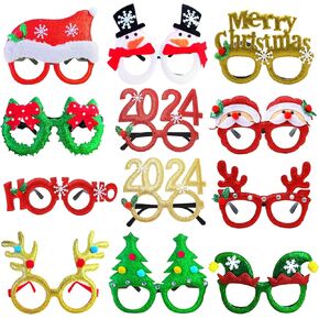 12 قطعة من زينة حفلات الكريسماس اللامعة من ليستنمان لحفلات عيد الميلاد المجيد، 2021 زي مرح لحفلات العين في عيد الميلاد، أنماط متنوعة in Kuwait