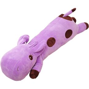 Long Sleeping Giraffe Plush Stuffed Giraffe Animal Giraffe Hugging Pillow Cuddly Throw Pillow Giraffe Plushies Toy Home Decor Giraffe Huggable Anime Gifts for Kids And Lovers (Yellow, 16 Inch)