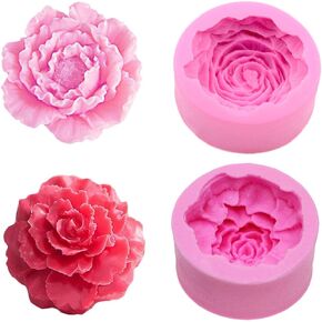 بايترا قالب ثلاثي الابعاد على شكل زهرة قرنفل وفاوانيا هدية عيد الام - قالب سيليكون للشموع والصابون وتزيين كيك الفوندان والشوكولاتة والحلوى وحرف السكر والجيلي ولوح اللوشن وطين بلويمر in Kuwait