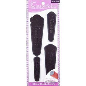Scissors sheaths by SCISSORFOBZ with ScissorGripper -VALUE PACK-4 sizes- Designer Scissor Covers Holders for embroidery sewing quilting - Quilters sewers gift - Shiny Patent Brown. S-09 in Kuwait