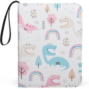 4 مجلدات لبطاقات التداول للجيب تتسع لـ 400 بطاقة، نمط ديناصور رايبو in Kuwait