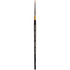 KINGART Premium Original Gold 9650-10/0 Spotter Series Artist Brush, Golden Taklon Synthetic Hair, Short Handle, for Acrylic, Watercolor, Oil and Gouache Painting, Size 10/0