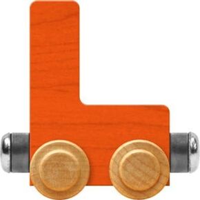 NameTrain Bright Letter Car L - صنع في الولايات المتحدة الأمريكية (برتقالي)