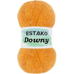 Estako Downy 40% أكريليك ممتاز و60% بولي أميد ناعم DK - خيوط صوفية خفيفة #3 للحياكة والحياكة 3.52 أونصة (100 جرام) 267 ياردة (245 م) (8630 - أرجواني) in Kuwait