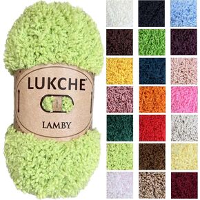 Lamby Soft Yarn Premium 100% Micro Polyester 109 Yds (100 Mt), 3.53 Oz (100 Gr) Soft and Bulky Yarn for Knitting, Crocheting, and Crafting(1 Baby Pink)