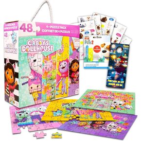 أحجية بيت الدمى من غابيت الدمى - حزمة من 4 قطع مع 48 قطعة من أحجية بيت الدمى من غابيت الدمى من غابيتي in Kuwait