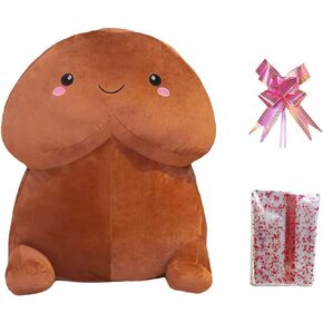 RZUFZPNB Funny Plush Pillow Cartoon Soft Stuffed Plush Home Decor Pillow Cute Creative Plush Prank Festival Gift for Friend (20CM, Pink)
