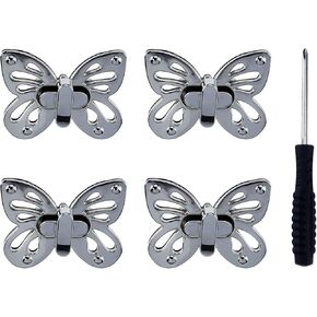 Wealrit 4 Pack Purse Turn Lock with 1 pcs 1.7" Blade Length PH0 Screwdriver Butterfly Shape Twist Turn Lock Clasp Purse Twist Turn Lock Twist Lock in Kuwait