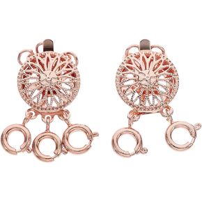 NOLITOY Layered Necklace Spacer Necklace Layering Clasp Set of 2, Multiple Strands Jewelry Separators Bracelet Necklace Clasp for Women Layered Look Jewelry Making ( Rose Gold ) Necklace Separator in Kuwait