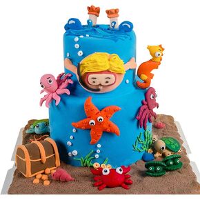 Huathy Handmade Ocean Sea Animals Cake Toppers for Under the Sea Theme birthday Party Decorations 5 pcs in Saudi Arabia