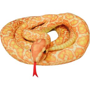 ZCPACE Giant Snake Plush Toy Stuffed Animal Python Snake Pillow Doll Toys Fake Snake Home Halloween Decorations 78Inch (White)…