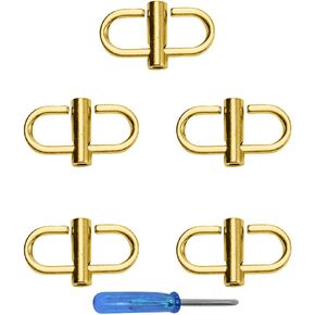 Willikiva 5 قطع أبازيم معدنية قابلة للتعديل لحزام السلسلة وسلسلة وصلات سلسلة صغيرة لملحقات طول سلسلة الحقيبة (ذهبي أسود)